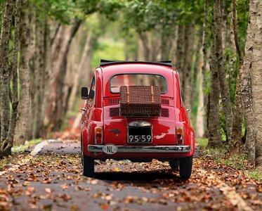 Ein Liebhaberauto auf einer Landstraße – unser Beispiel für manchmal unterirdisch versicherte KFZ.